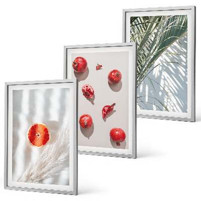 Lot de 3 tableaux pour salon Fruits de palmier des fêtes
