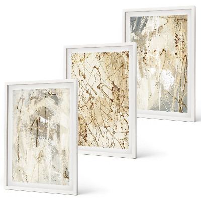 Cadre photo mural Motifs abstraits beiges et gris