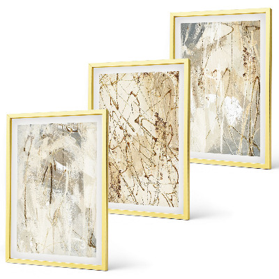 Cadre photo mural Motifs abstraits beiges et gris