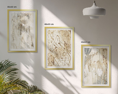 Cadre photo mural Motifs abstraits beiges et gris