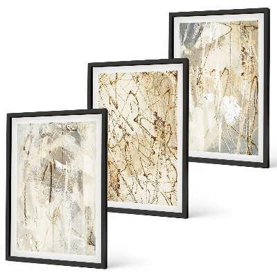 Cadre photo mural Motifs abstraits beiges et gris