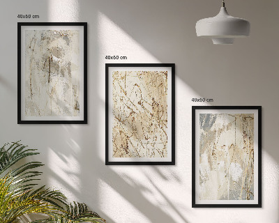 Cadre photo mural Motifs abstraits beiges et gris