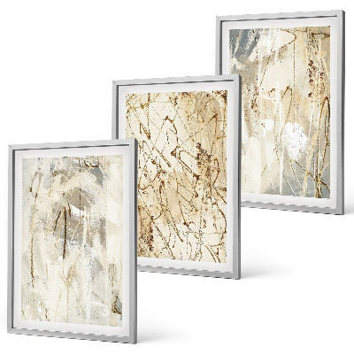 Cadre photo mural Motifs abstraits beiges et gris
