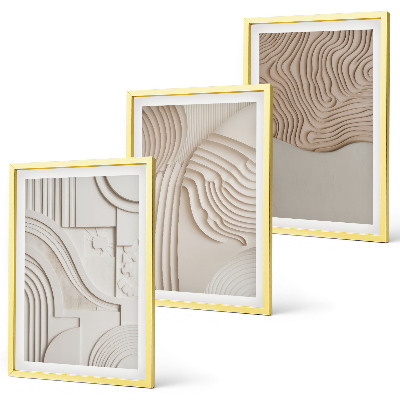 Cadre photo mural Motifs abstraits beige blanc