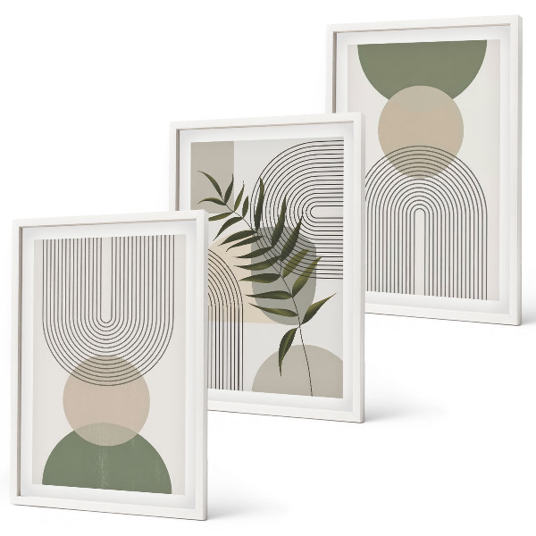 Cadre photo mural Formes abstraites avec de la verdure