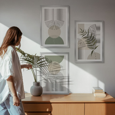 Cadre photo mural Formes abstraites avec de la verdure