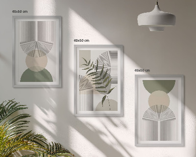 Cadre photo mural Formes abstraites avec de la verdure