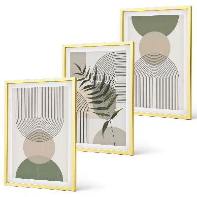 Cadre photo mural Formes abstraites avec de la verdure