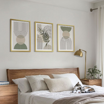 Cadre photo mural Formes abstraites avec de la verdure