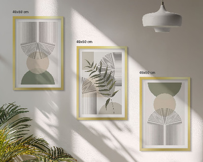Cadre photo mural Formes abstraites avec de la verdure