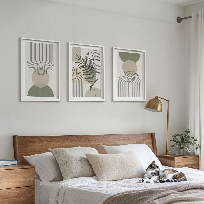 Cadre photo mural Formes abstraites avec de la verdure