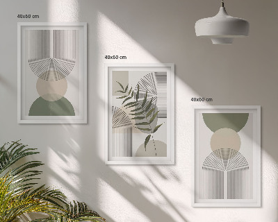 Cadre photo mural Formes abstraites avec de la verdure