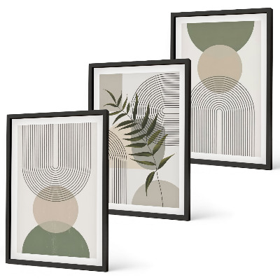 Cadre photo mural Formes abstraites avec de la verdure