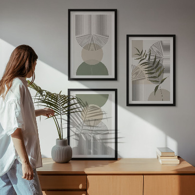 Cadre photo mural Formes abstraites avec de la verdure