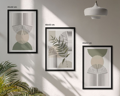 Cadre photo mural Formes abstraites avec de la verdure