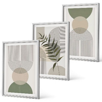 Cadre photo mural Formes abstraites avec de la verdure