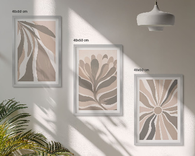 Cadre photo mural Motifs végétaux abstraits