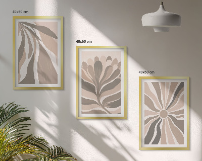 Cadre photo mural Motifs végétaux abstraits