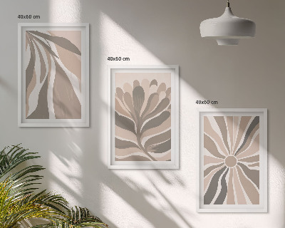 Cadre photo mural Motifs végétaux abstraits