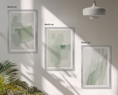 Lot de 3 tableaux pour salon Motifs abstraits à l'aquarelle