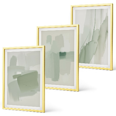 Lot de 3 tableaux pour salon Motifs abstraits à l'aquarelle