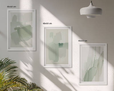 Lot de 3 tableaux pour salon Motifs abstraits à l'aquarelle