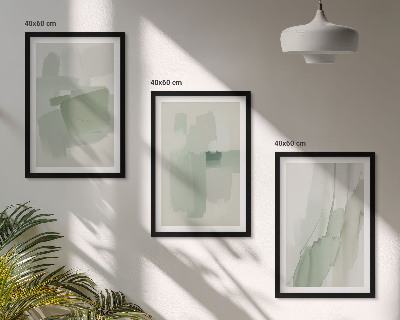Lot de 3 tableaux pour salon Motifs abstraits à l'aquarelle