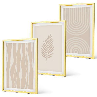Cadre photo mural Motifs végétaux beiges