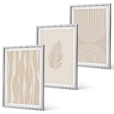 Cadre photo mural Motifs végétaux beiges