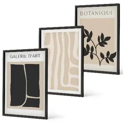 Cadre photo mural motifs de formes végétales abstraites