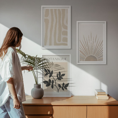Cadre photo mural Motifs végétaux abstraits