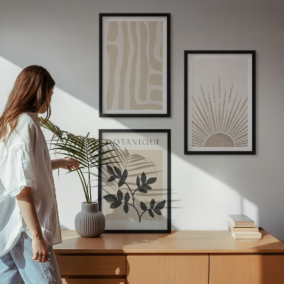 Cadre photo mural Motifs végétaux abstraits