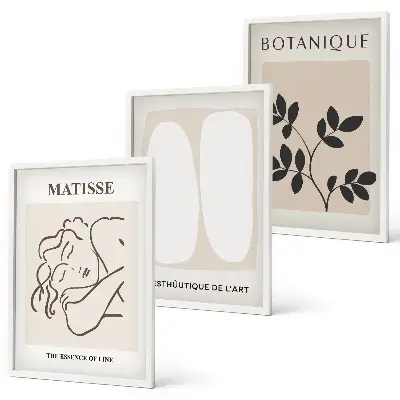 Cadre photo mural représentant des peintures végétales élégantes de Matisse
