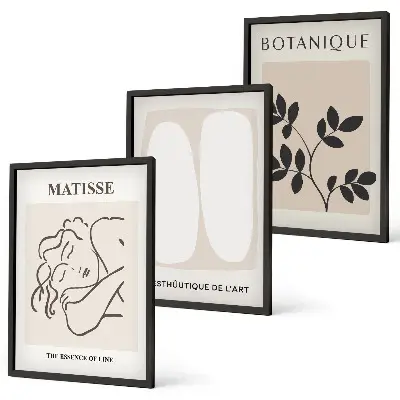 Cadre photo mural représentant des peintures végétales élégantes de Matisse