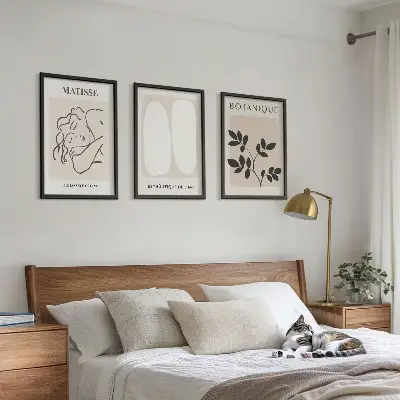 Cadre photo mural représentant des peintures végétales élégantes de Matisse
