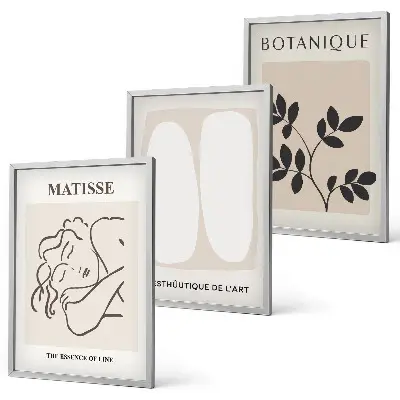 Cadre photo mural représentant des peintures végétales élégantes de Matisse