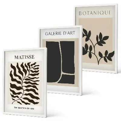 Lot de 3 affiches minimalistes de plantes tableaux pour salon