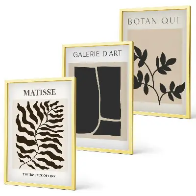 Lot de 3 affiches minimalistes de plantes tableaux pour salon
