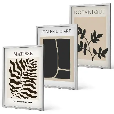 Lot de 3 affiches minimalistes de plantes tableaux pour salon