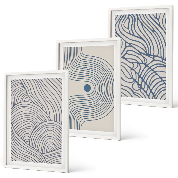 Cadre photo mural Lignes abstraites, vagues, formes