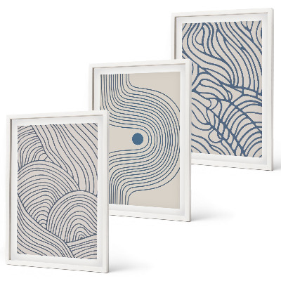 Cadre photo mural Lignes abstraites, vagues, formes