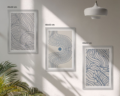 Cadre photo mural Lignes abstraites, vagues, formes