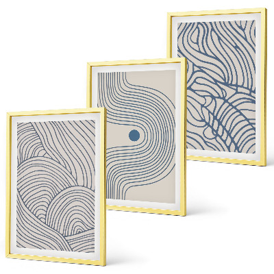 Cadre photo mural Lignes abstraites, vagues, formes