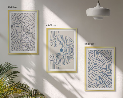 Cadre photo mural Lignes abstraites, vagues, formes
