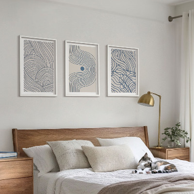 Cadre photo mural Lignes abstraites, vagues, formes