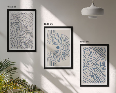 Cadre photo mural Lignes abstraites, vagues, formes