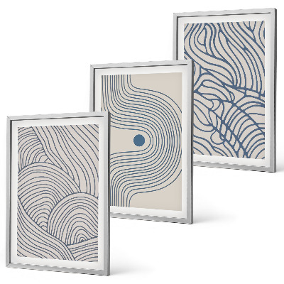 Cadre photo mural Lignes abstraites, vagues, formes