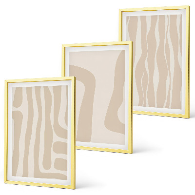 Lot de 3 tableaux pour salon Motifs bohèmes abstraits