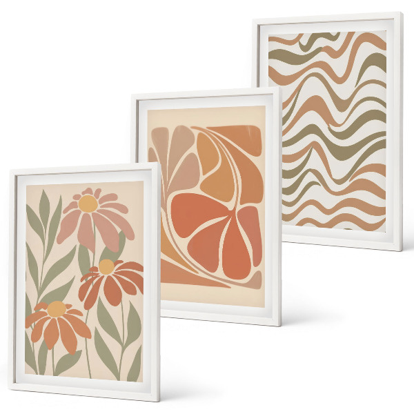 Cadre photo mural Fleurs abstraites pastel