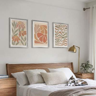 Cadre photo mural Fleurs abstraites pastel